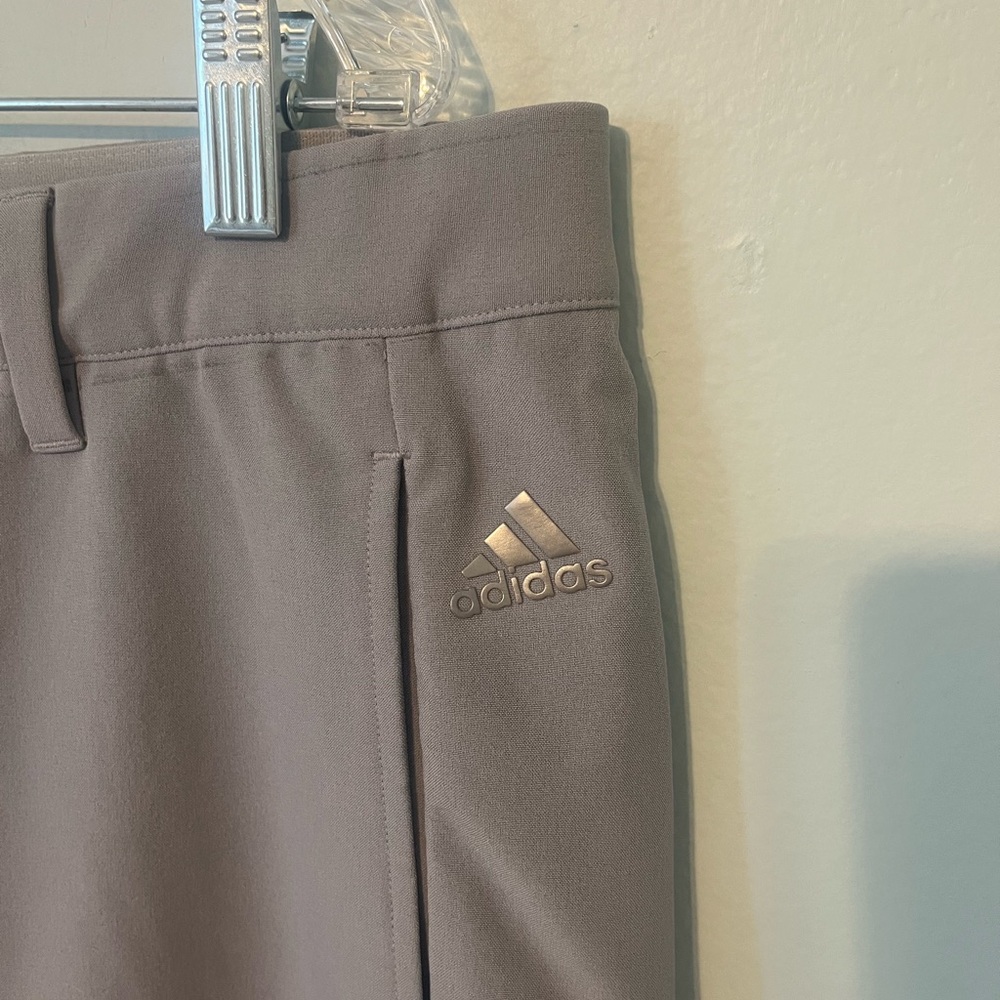 Adidas Men's Taupe Flat Front Shorts - Picture 2 of 6